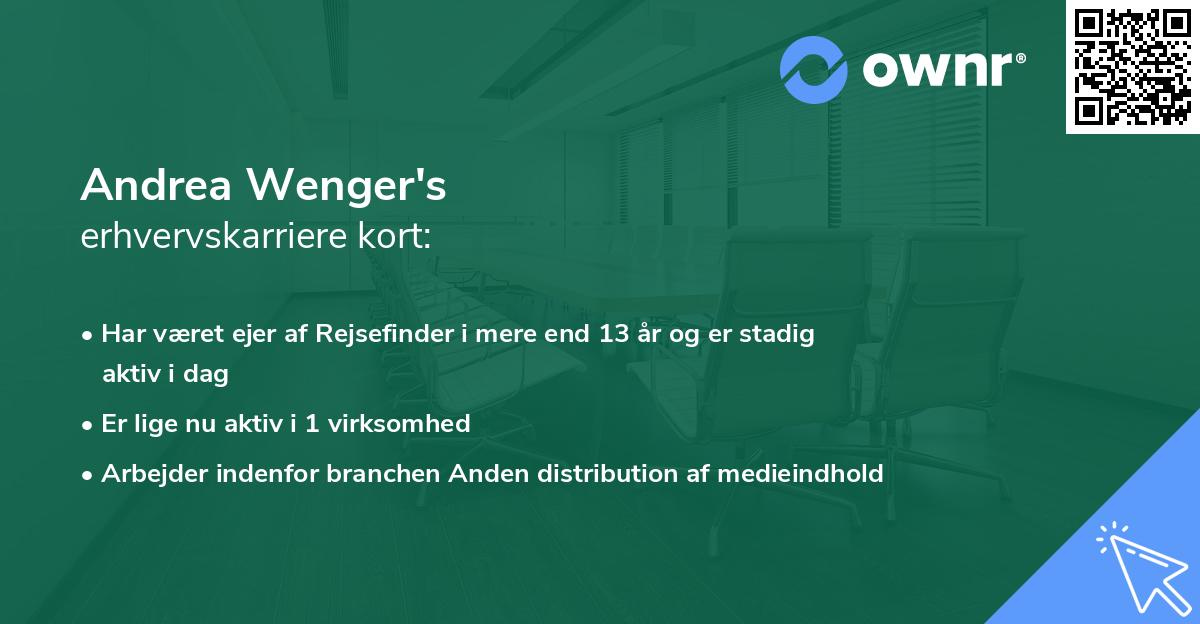 Andrea Wenger's erhvervskarriere kort