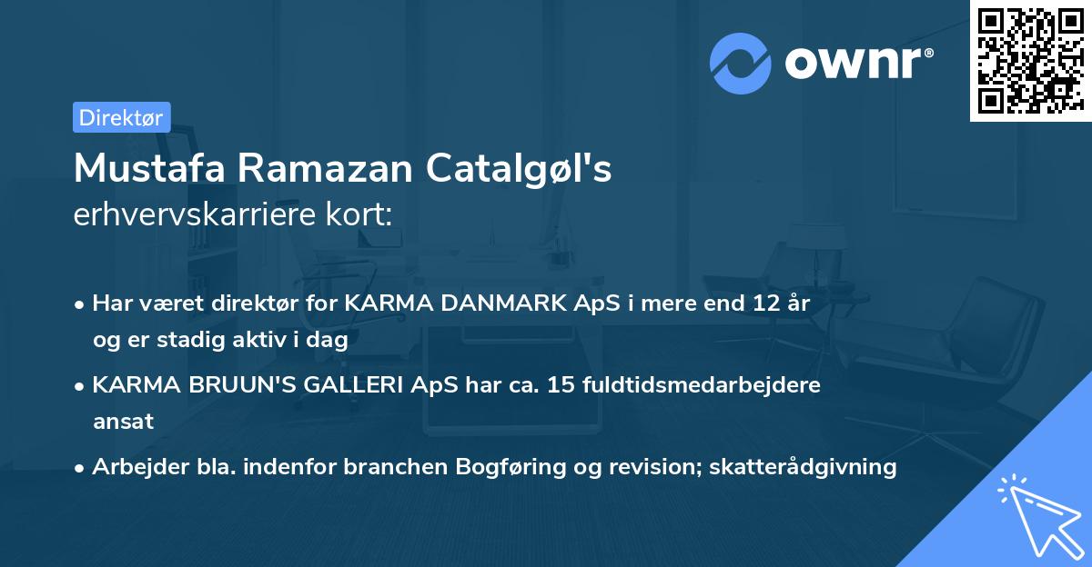 Mustafa Ramazan Catalgøl's erhvervskarriere kort