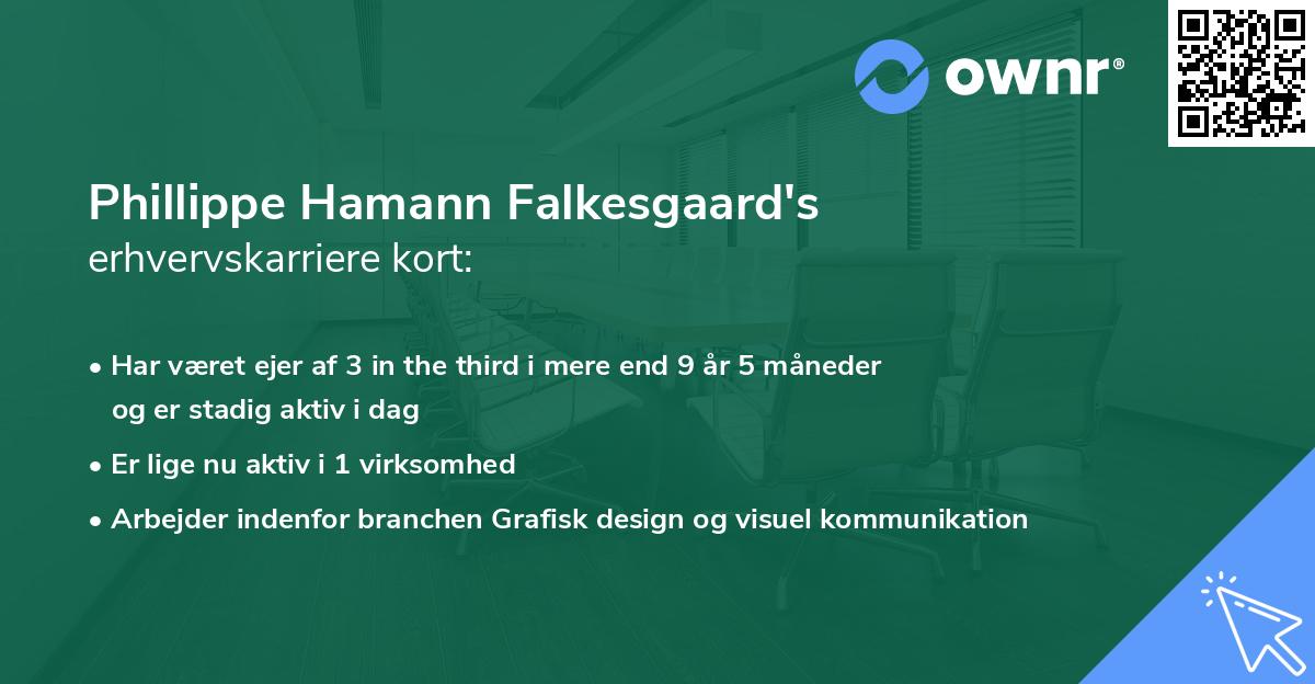Phillippe Hamann Falkesgaard's erhvervskarriere kort