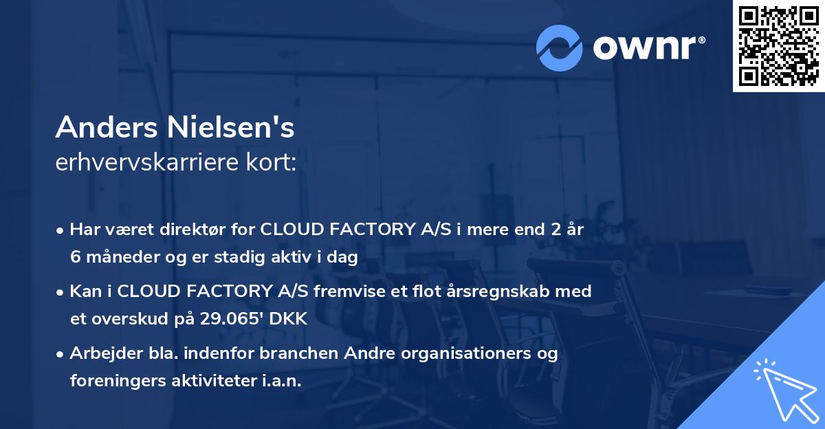 Anders Nielsen's erhvervskarriere kort