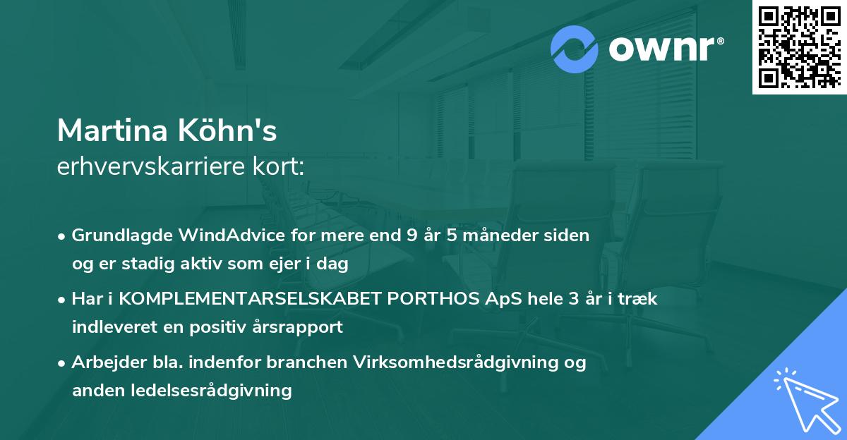 Martina Köhn's erhvervskarriere kort