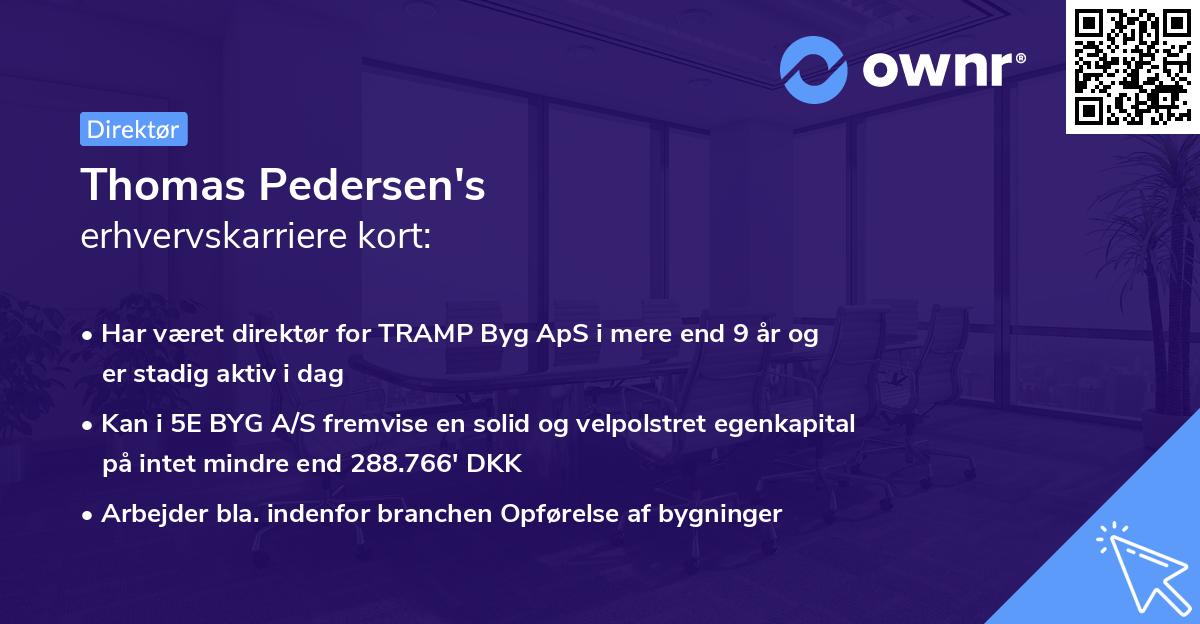 Thomas Pedersen's erhvervskarriere kort