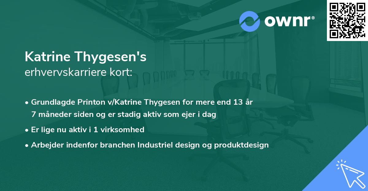 Katrine Thygesen's erhvervskarriere kort