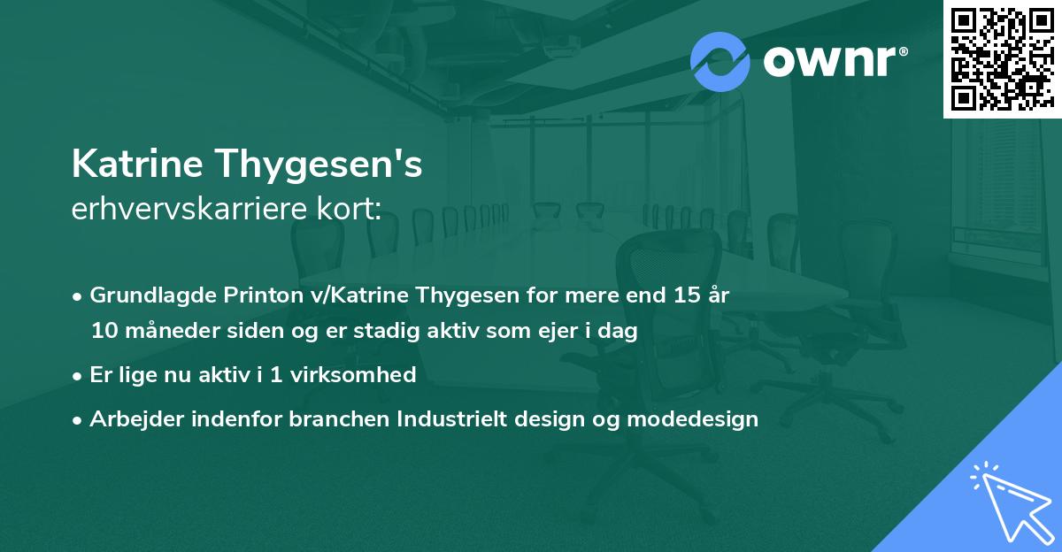 Katrine Thygesen's erhvervskarriere kort