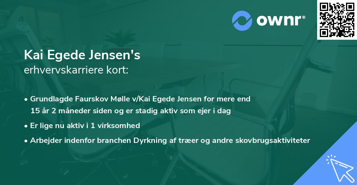 Kai Egede Jensen's erhvervskarriere kort