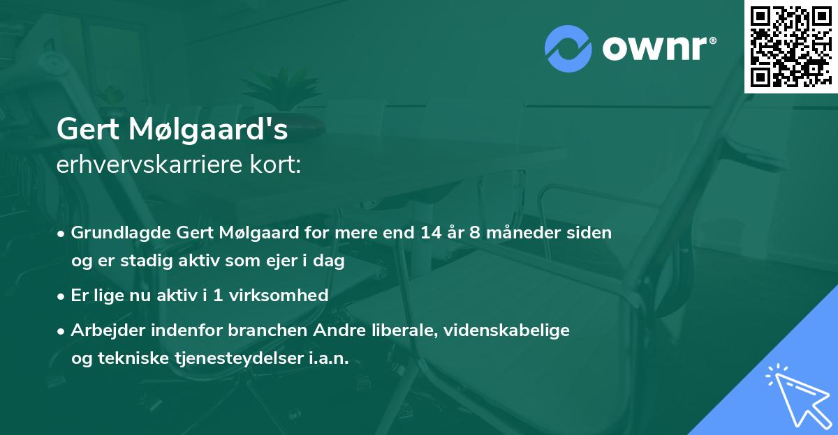 Gert Mølgaard's erhvervskarriere kort