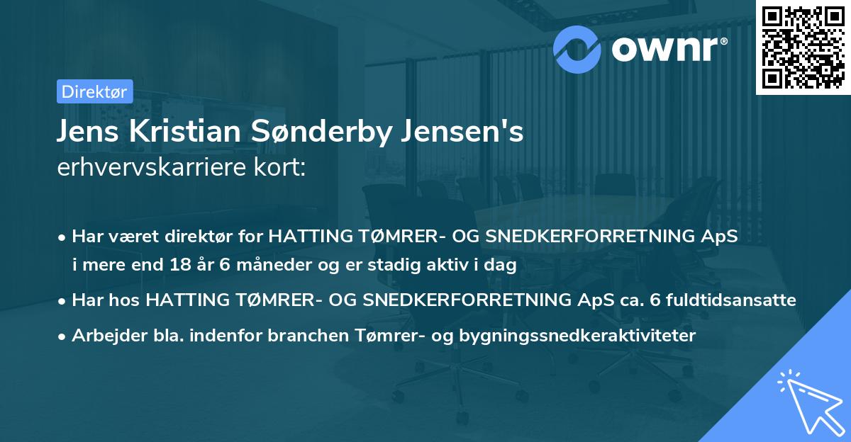 Jens Kristian Sønderby Jensen's erhvervskarriere kort