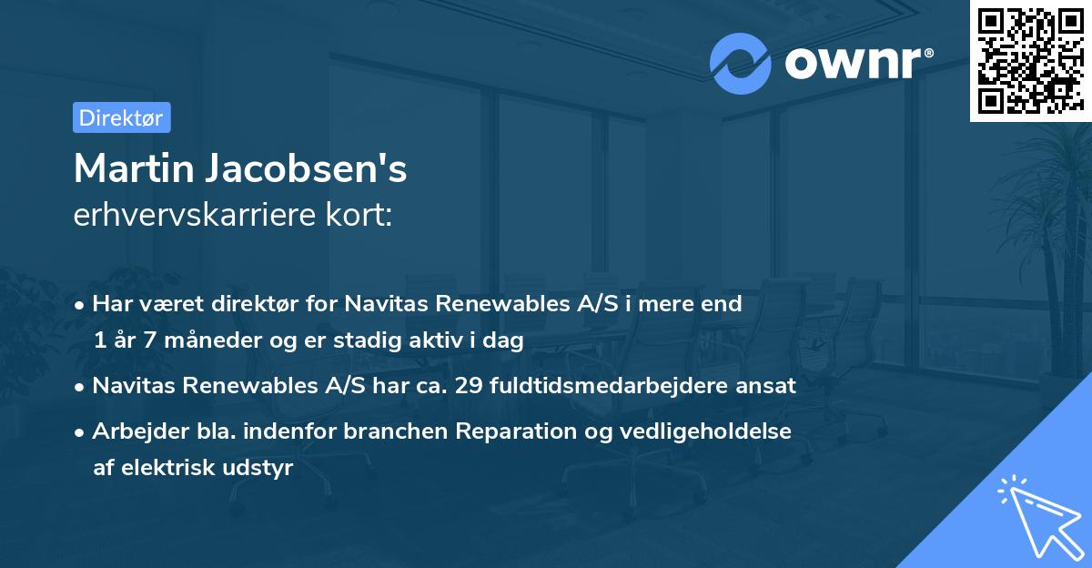 Martin Jacobsen's erhvervskarriere kort