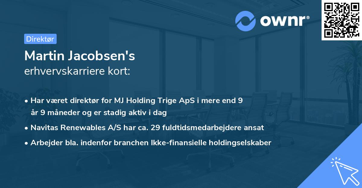 Martin Jacobsen's erhvervskarriere kort