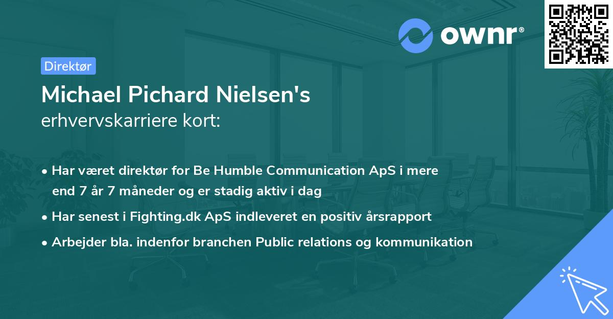 Michael Pichard Nielsen's erhvervskarriere kort