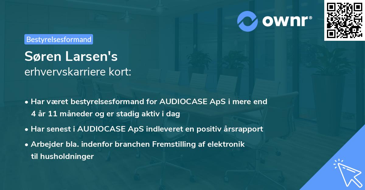 Søren Larsen's erhvervskarriere kort