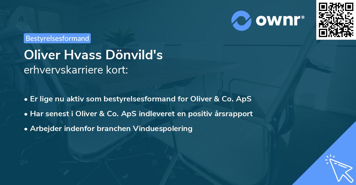 Oliver Hvass Dönvild's erhvervskarriere kort