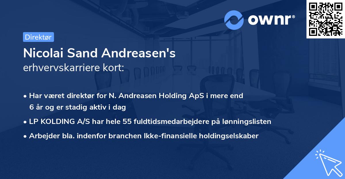 Nicolai Sand Andreasen's erhvervskarriere kort
