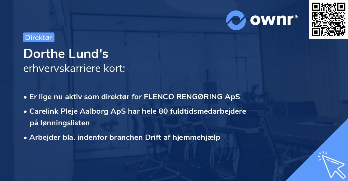 Dorthe Lund's erhvervskarriere kort
