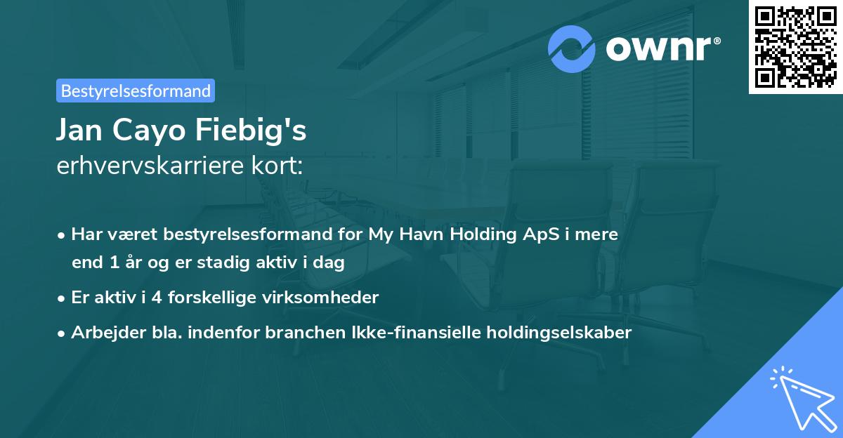 Jan Cayo Fiebig's erhvervskarriere kort