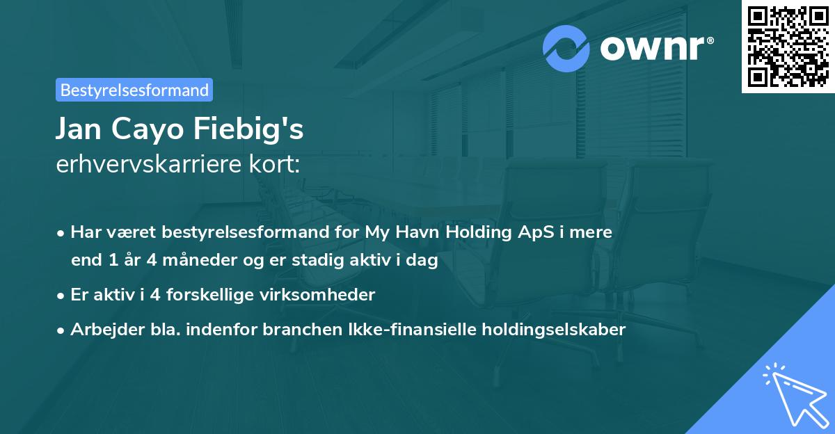 Jan Cayo Fiebig's erhvervskarriere kort