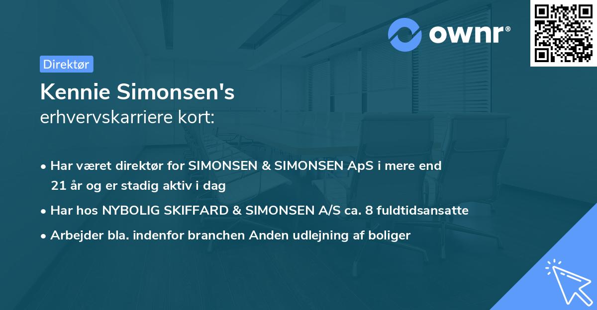 Kennie Simonsen's erhvervskarriere kort