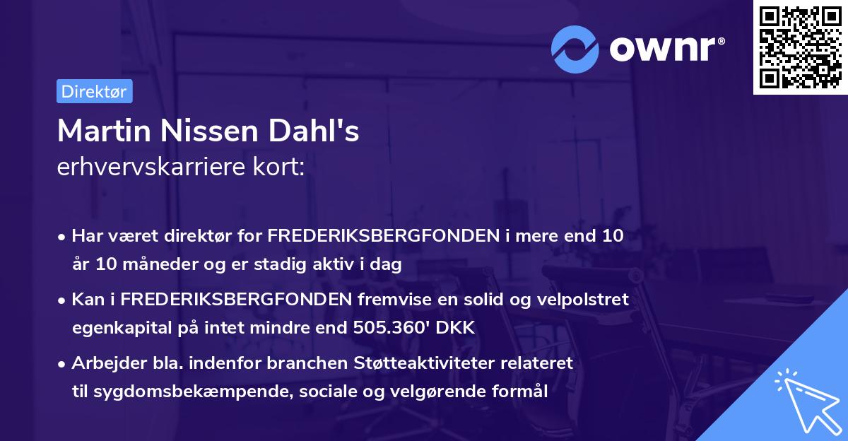 Martin Nissen Dahl's erhvervskarriere kort