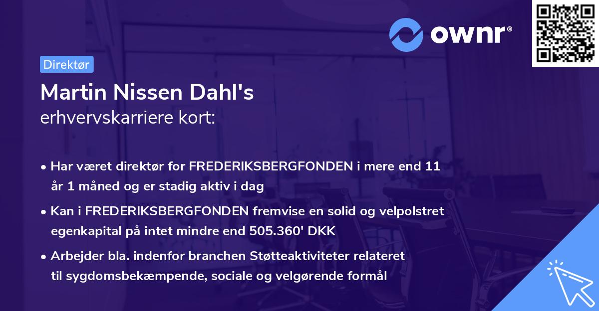 Martin Nissen Dahl's erhvervskarriere kort