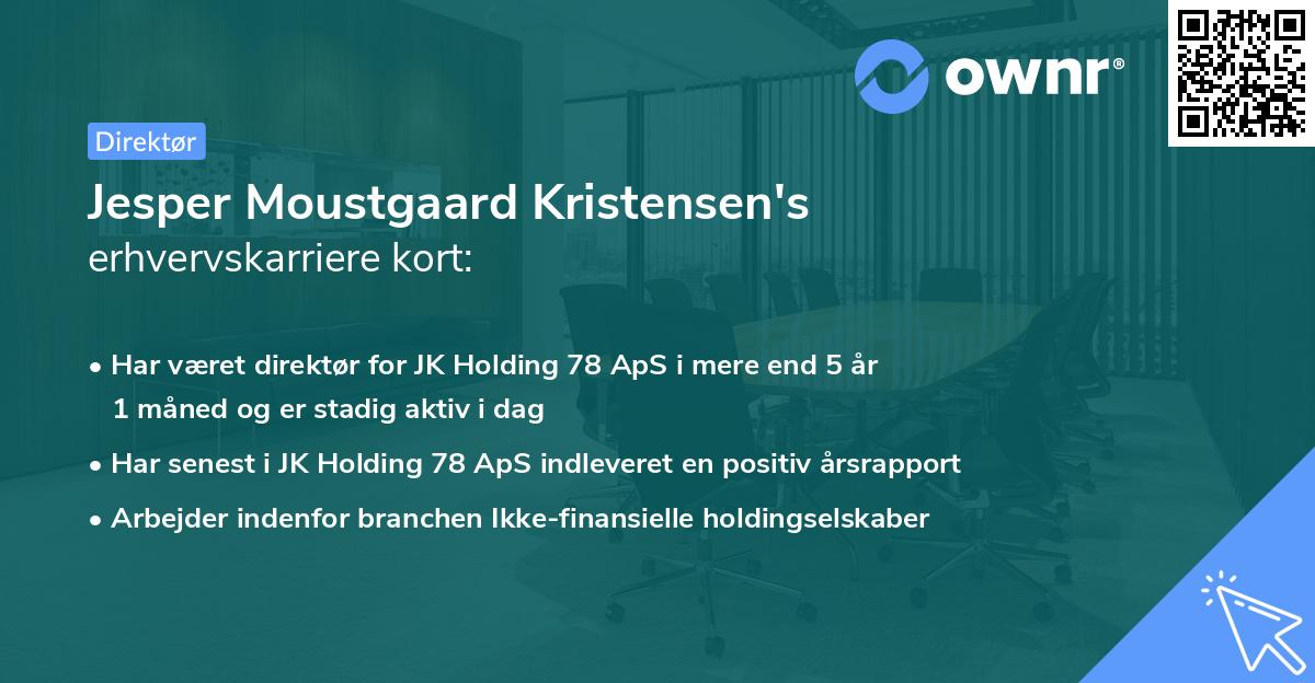 Jesper Moustgaard Kristensen's erhvervskarriere kort