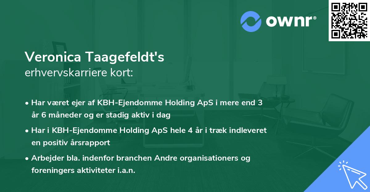 Veronica Taagefeldt's erhvervskarriere kort