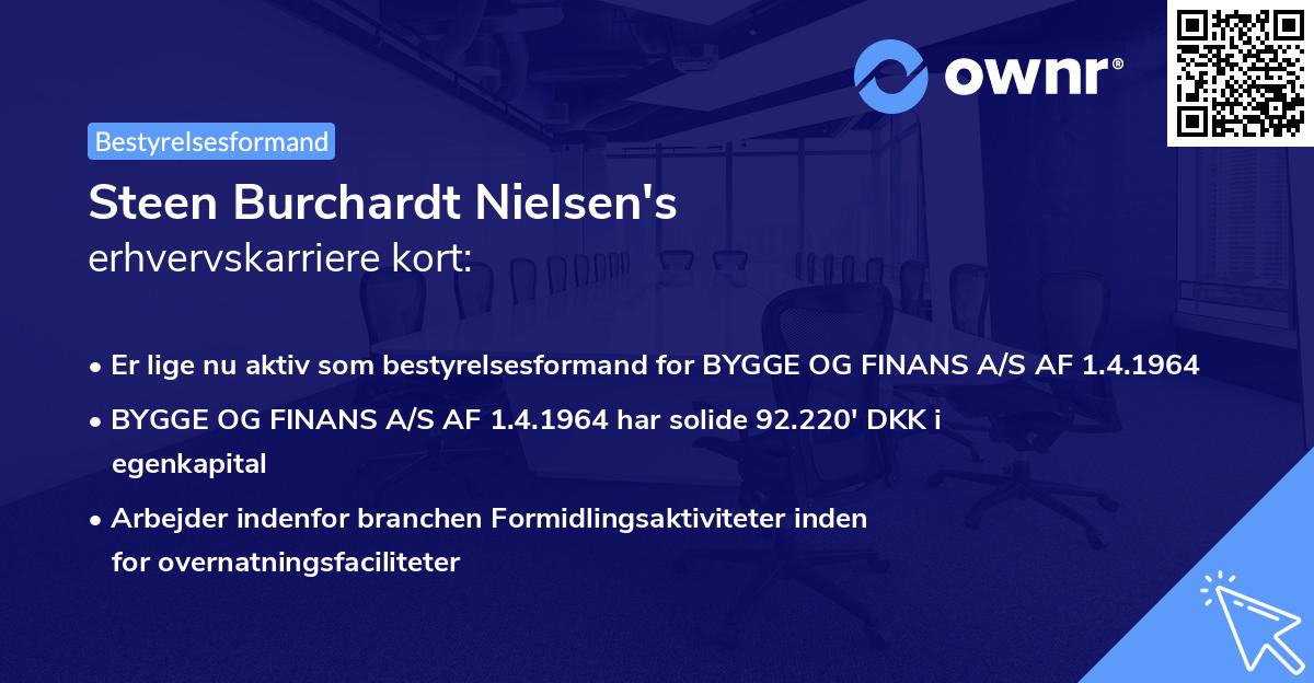 Steen Burchardt Nielsen's erhvervskarriere kort