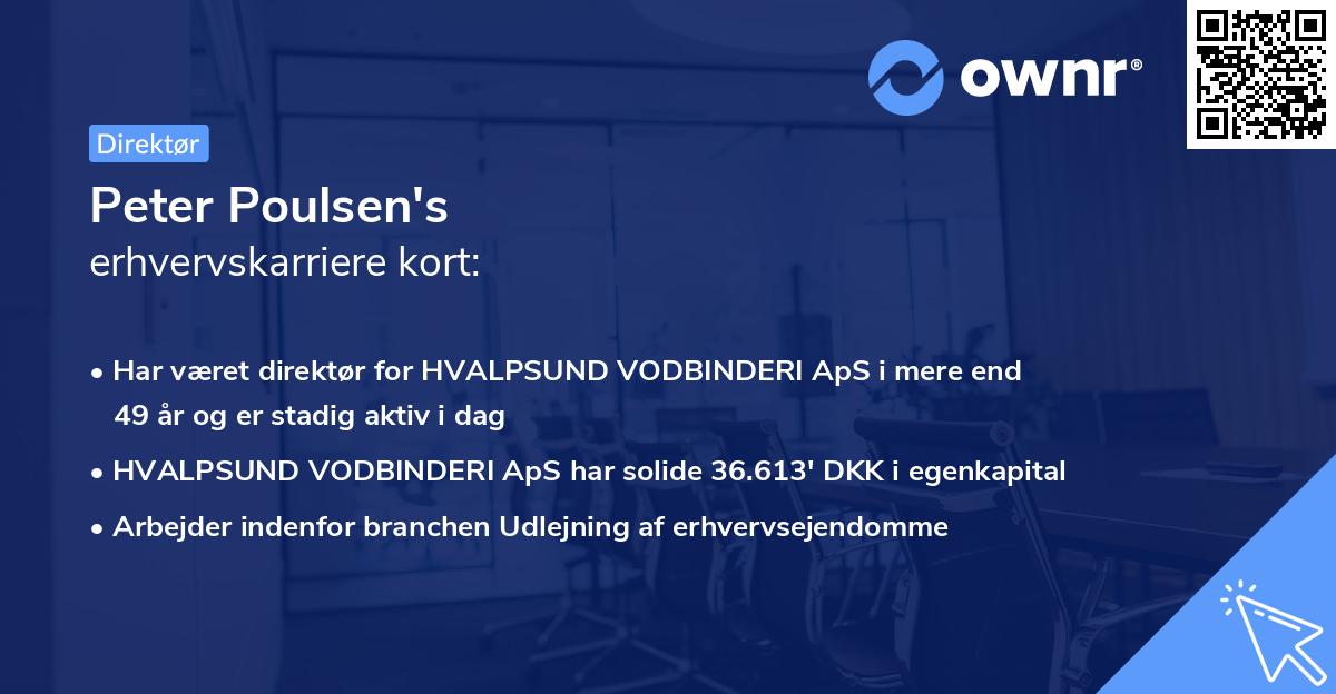 Peter Poulsen's erhvervskarriere kort