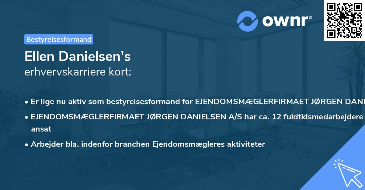 Ellen Danielsen's erhvervskarriere kort