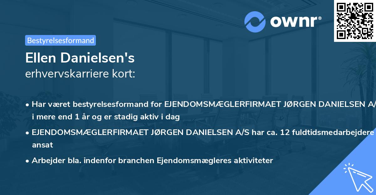Ellen Danielsen's erhvervskarriere kort