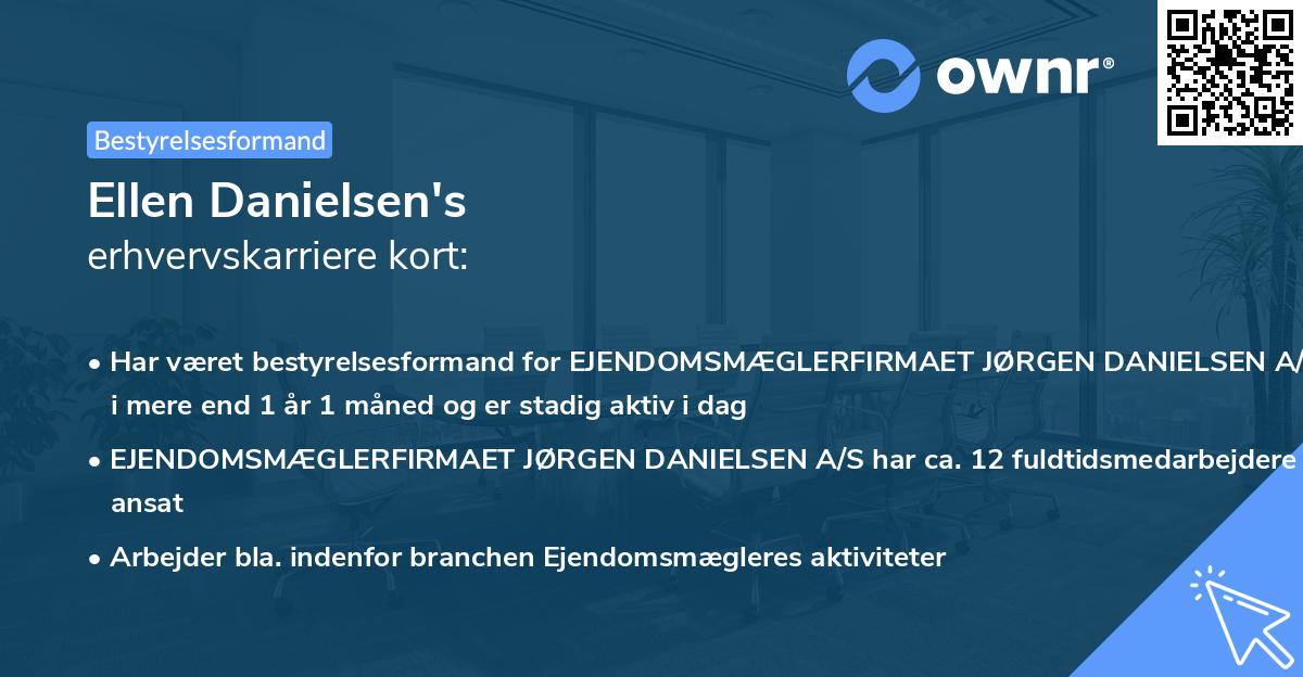 Ellen Danielsen's erhvervskarriere kort
