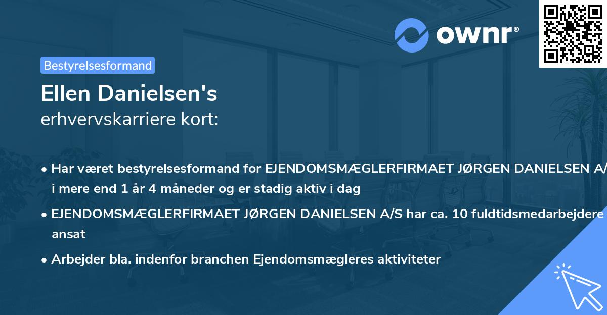 Ellen Danielsen's erhvervskarriere kort