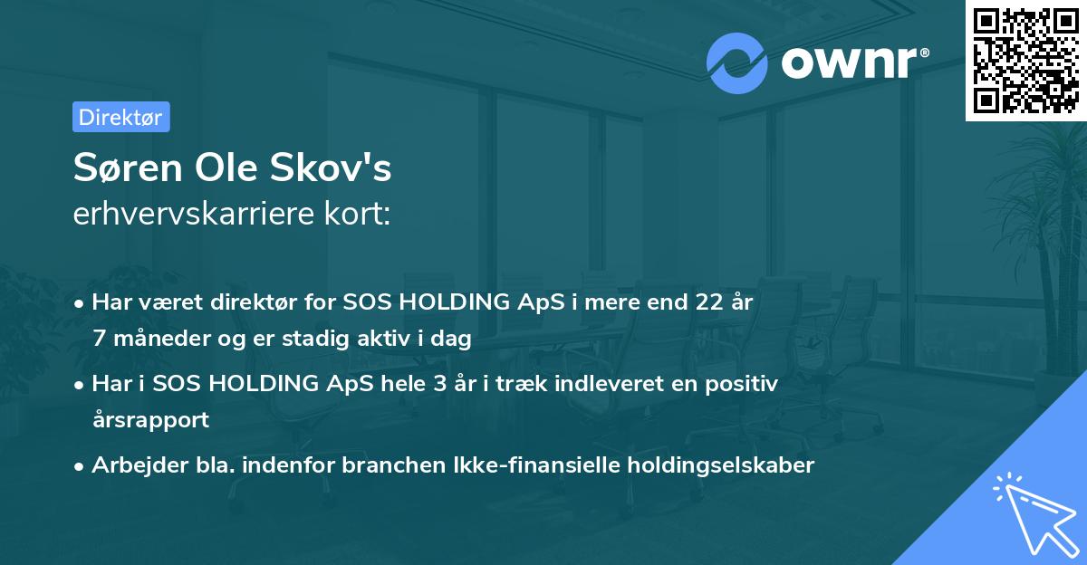 Søren Ole Skov's erhvervskarriere kort