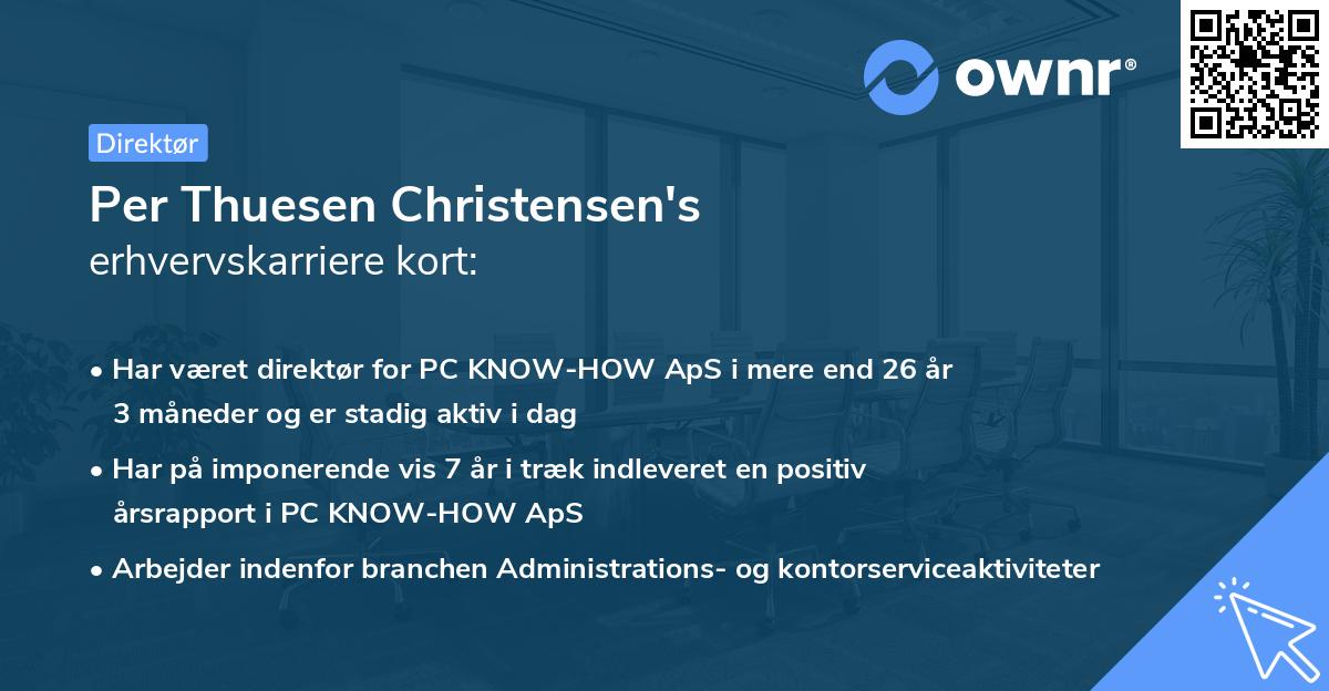Per Thuesen Christensen's erhvervskarriere kort