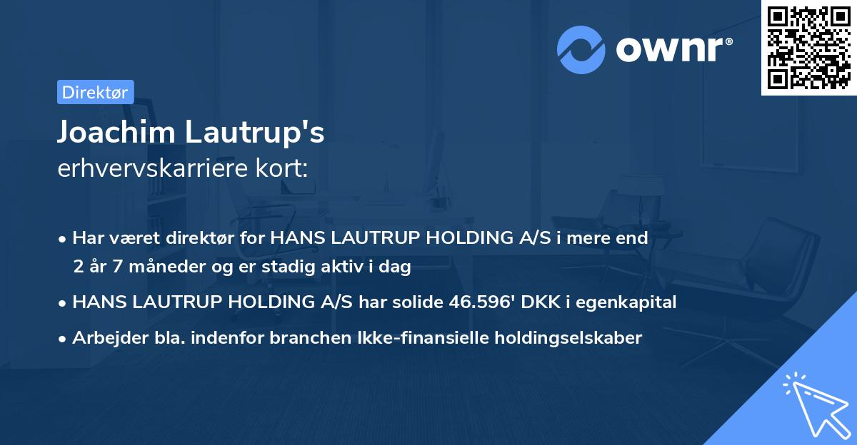 Joachim Lautrup's erhvervskarriere kort