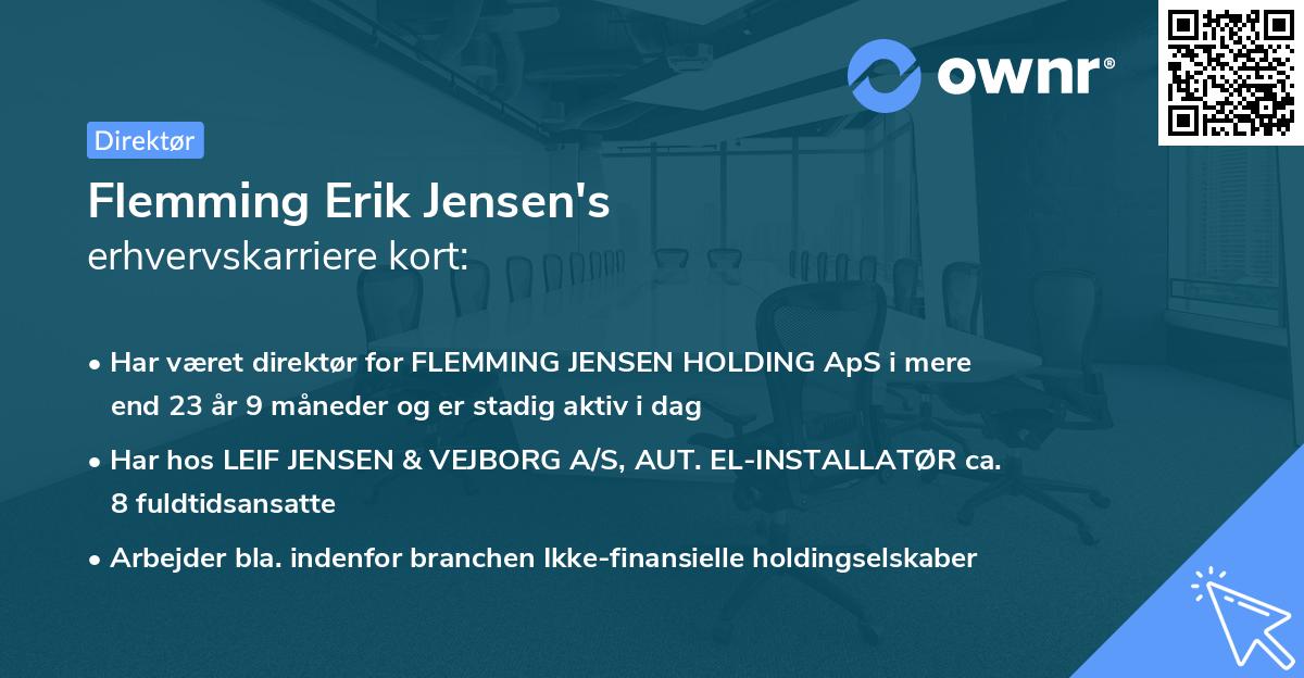 Flemming Erik Jensen's erhvervskarriere kort
