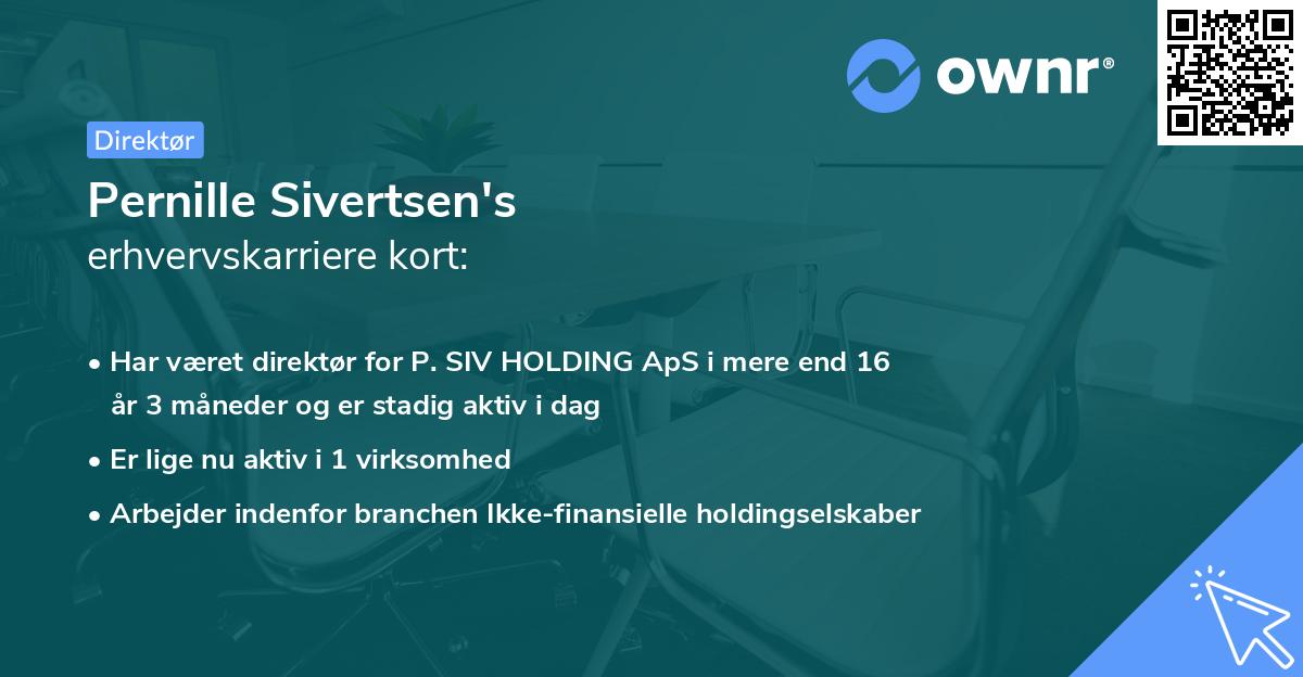 Pernille Sivertsen's erhvervskarriere kort