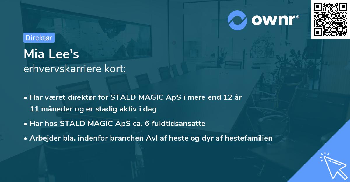 Mia Lee's erhvervskarriere kort