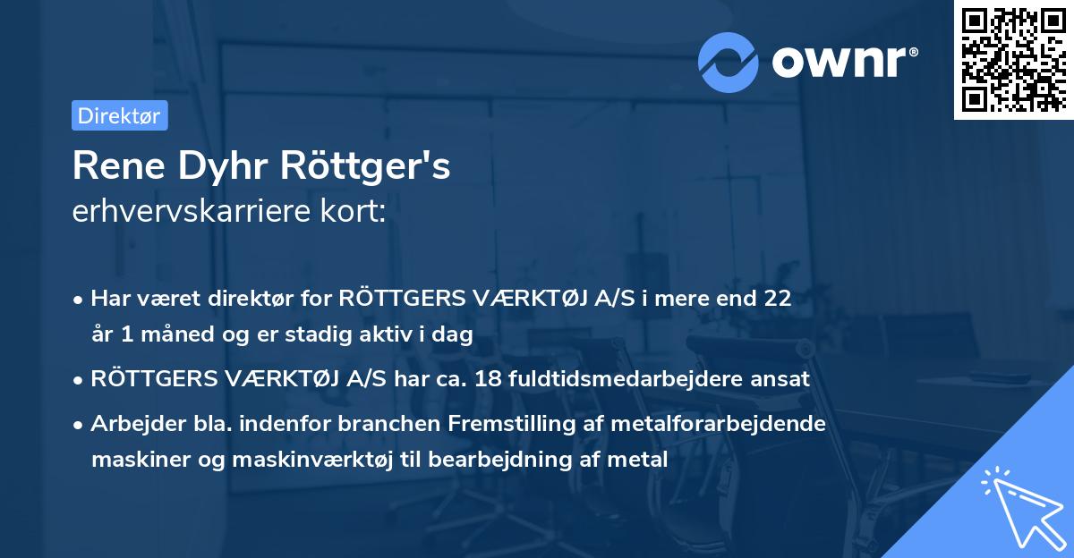 Rene Dyhr Röttger's erhvervskarriere kort