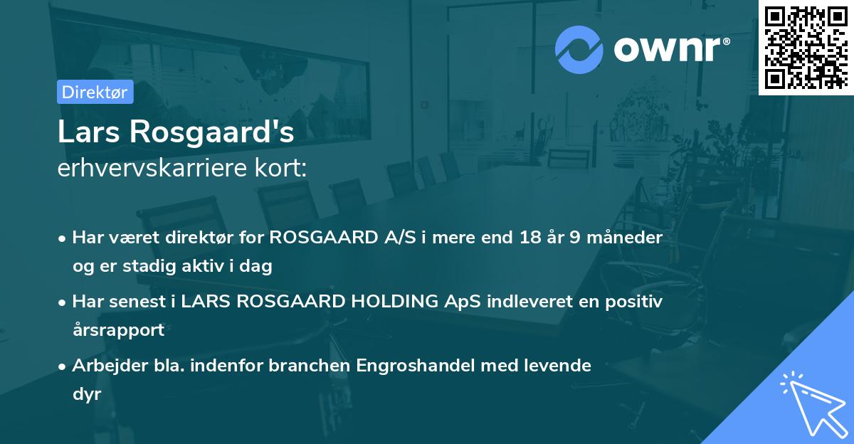 Lars Rosgaard's erhvervskarriere kort
