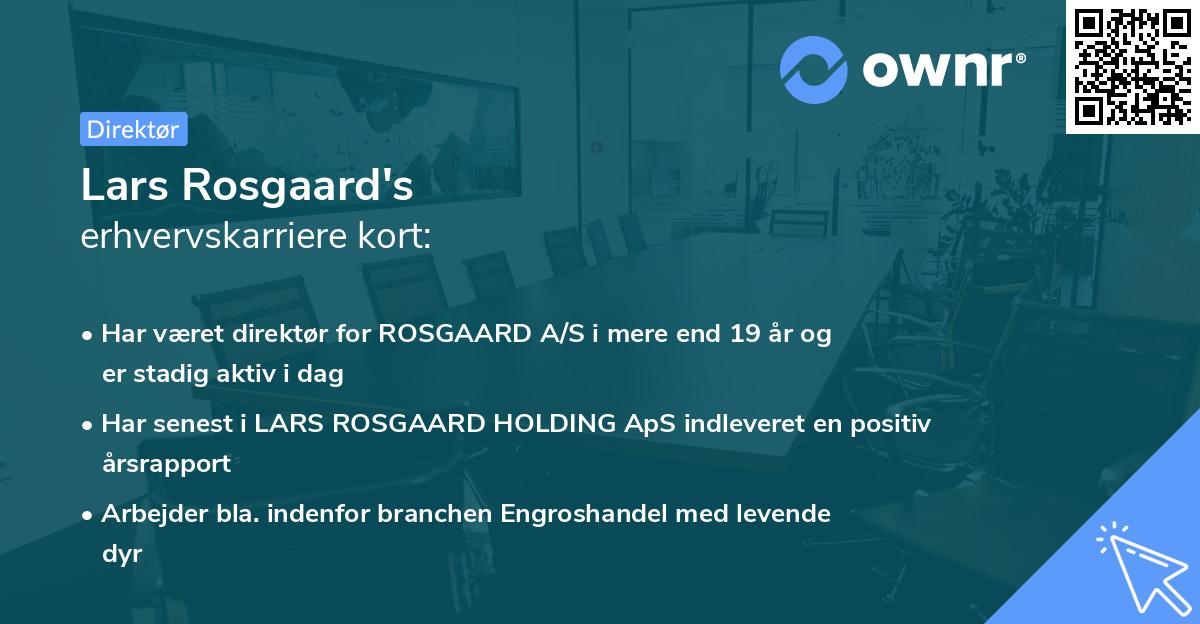 Lars Rosgaard's erhvervskarriere kort