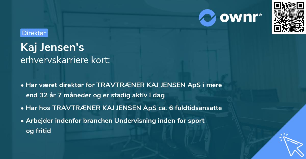 Kaj Jensen's erhvervskarriere kort