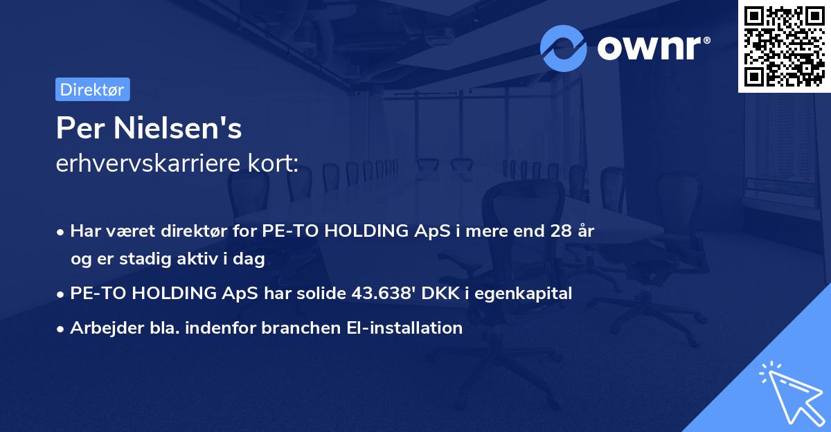 Per Nielsen's erhvervskarriere kort