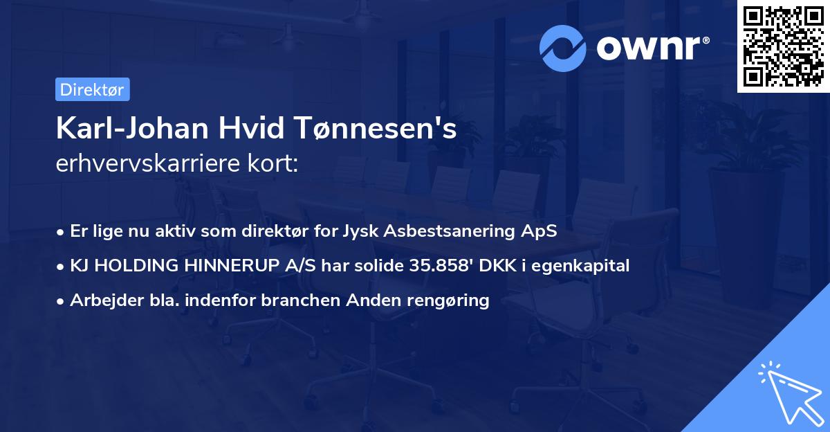 Karl-Johan Hvid Tønnesen's erhvervskarriere kort