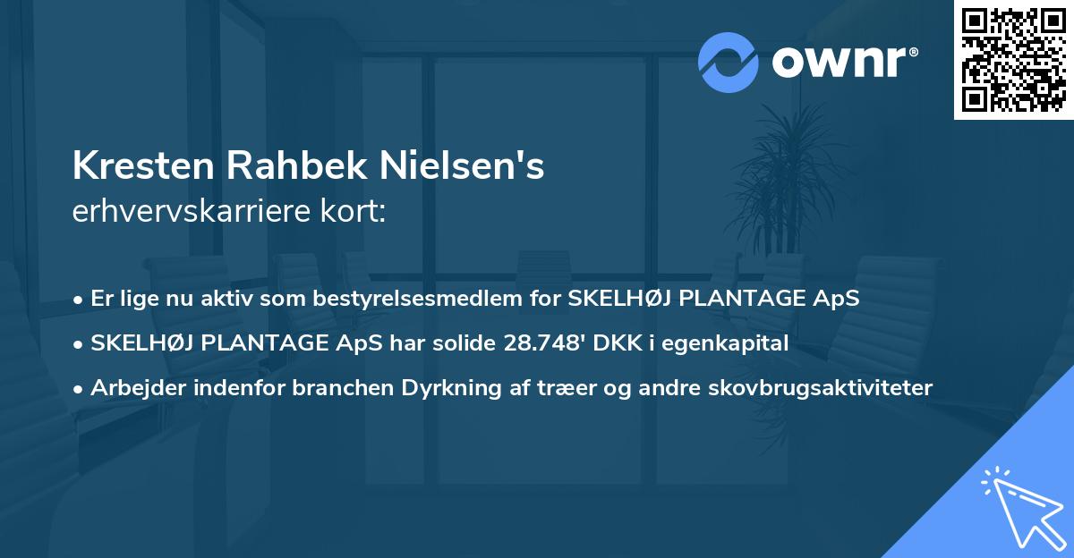 Kresten Rahbek Nielsen's erhvervskarriere kort