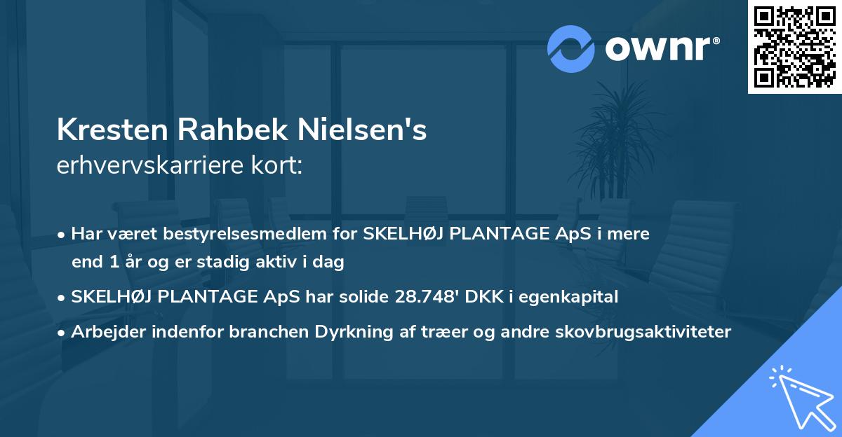 Kresten Rahbek Nielsen's erhvervskarriere kort