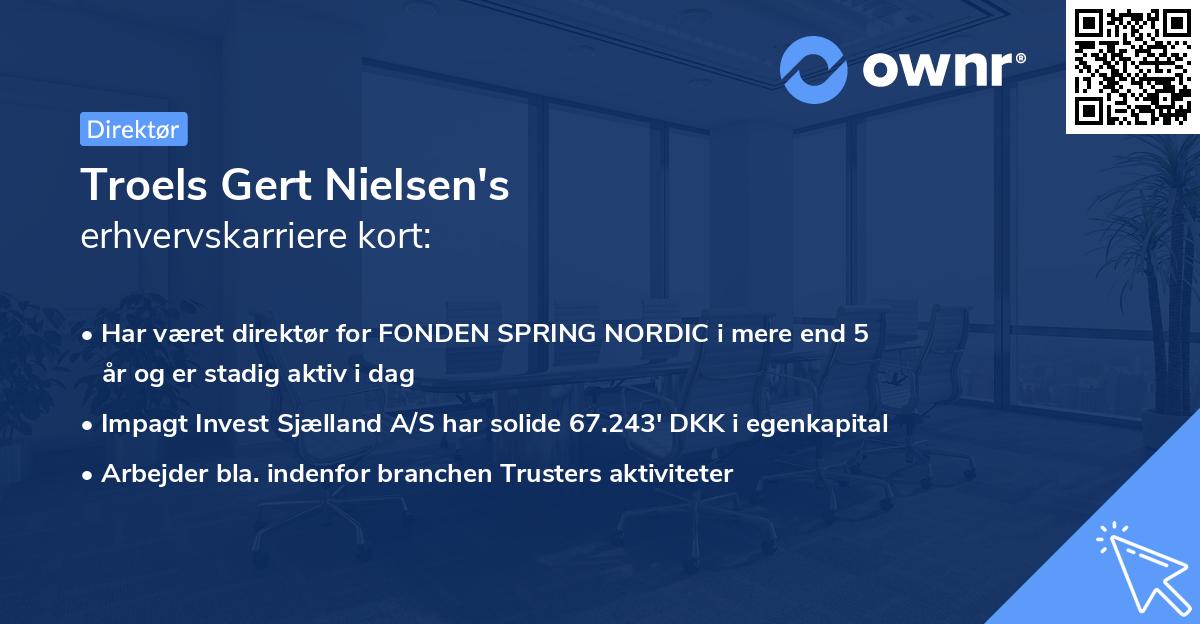 Troels Gert Nielsen's erhvervskarriere kort