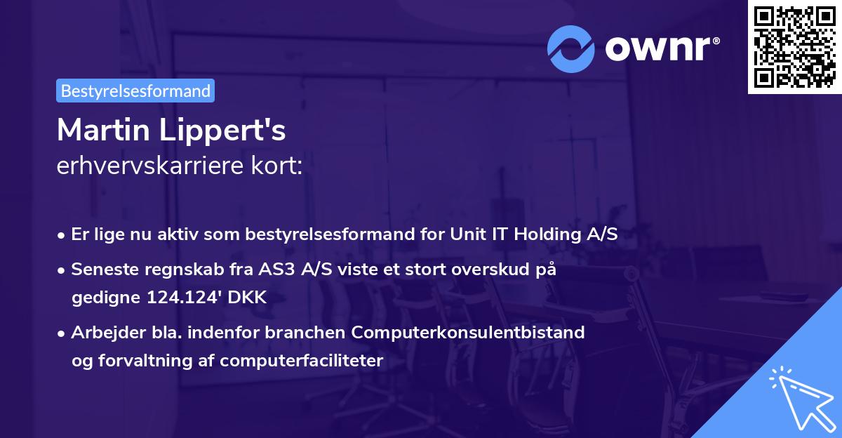 Martin Lippert's erhvervskarriere kort