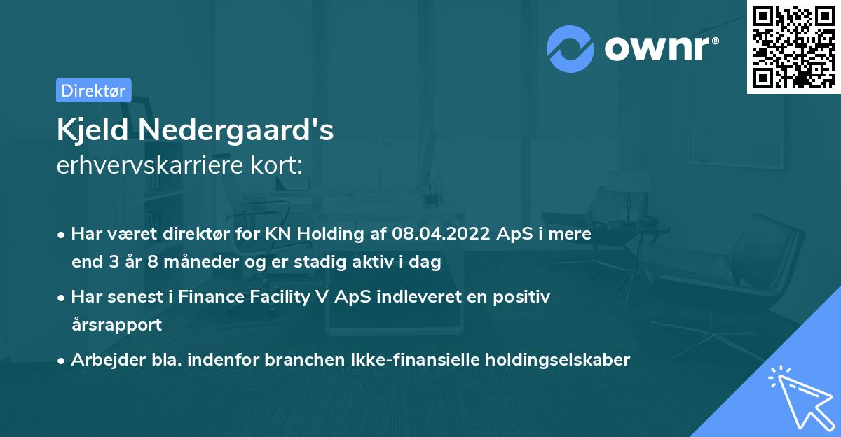 Kjeld Nedergaard's erhvervskarriere kort