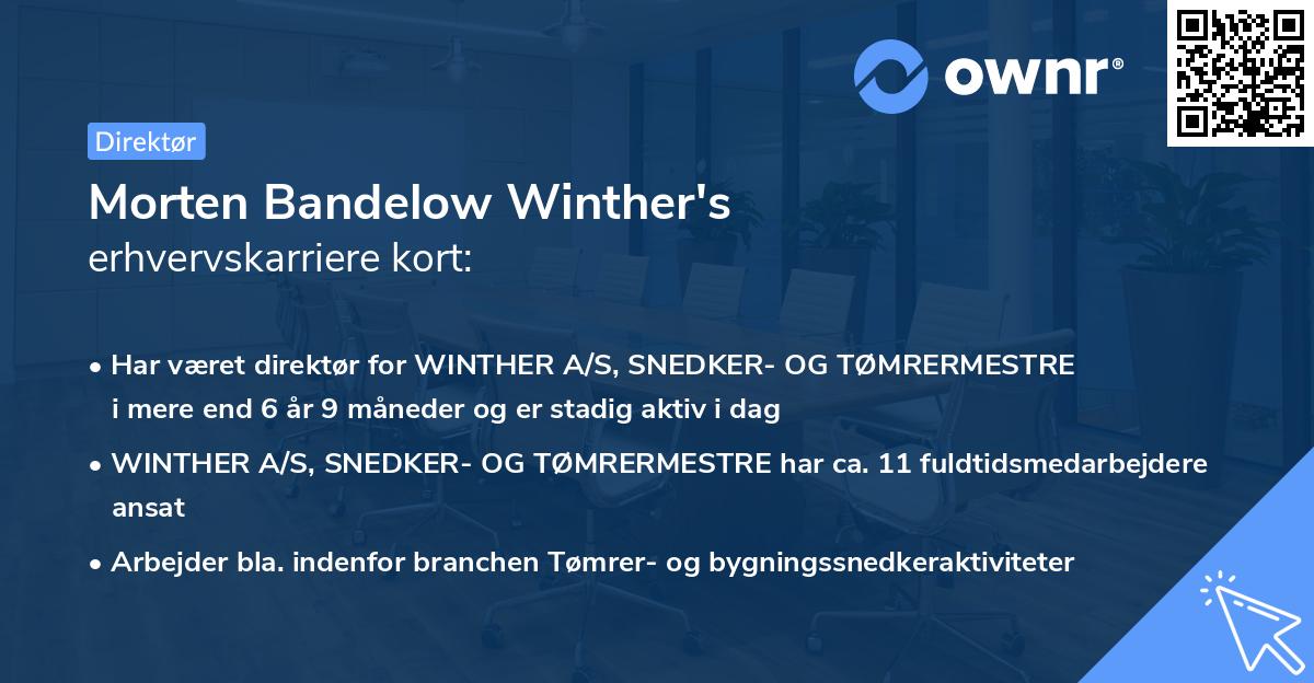 Morten Bandelow Winther's erhvervskarriere kort