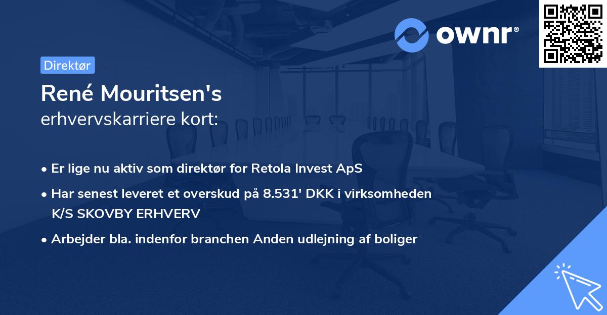 René Mouritsen's erhvervskarriere kort
